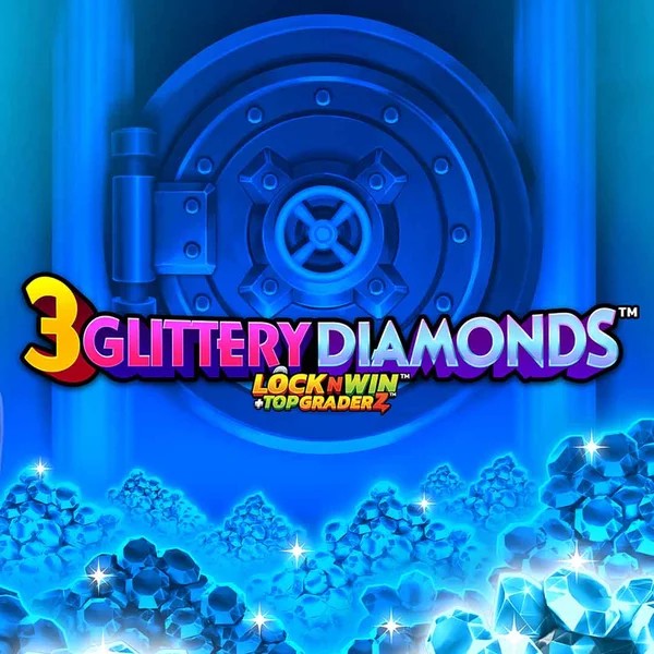 3 Glittery Diamonds slot visual from PearFiction Studios available on scooorecasino-be.com