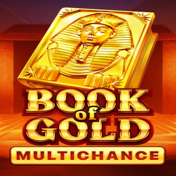 Book of Gold Multichance logo by Playson at Scooore Casino