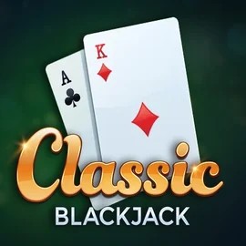 Classic Blackjack logo by Red Tiger Gaming at Scooore Casino