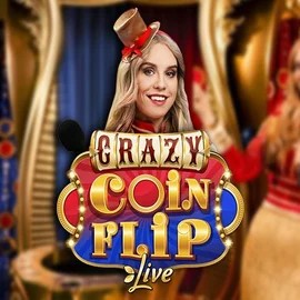Crazy Coin Flip slot logo by Evolution at Scooore Casino