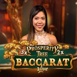 Official Live Casino logo: Prosperity Tree Baccarat by Evolution at Scooore Casino