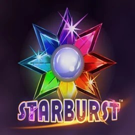 Starburst slot icon by NetEnt, available at Scooore Casino